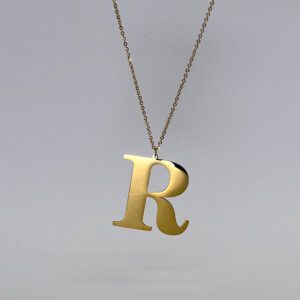 Lant otel inoxidabil litera R pentru iubitoarele de bijuterii rafinate!