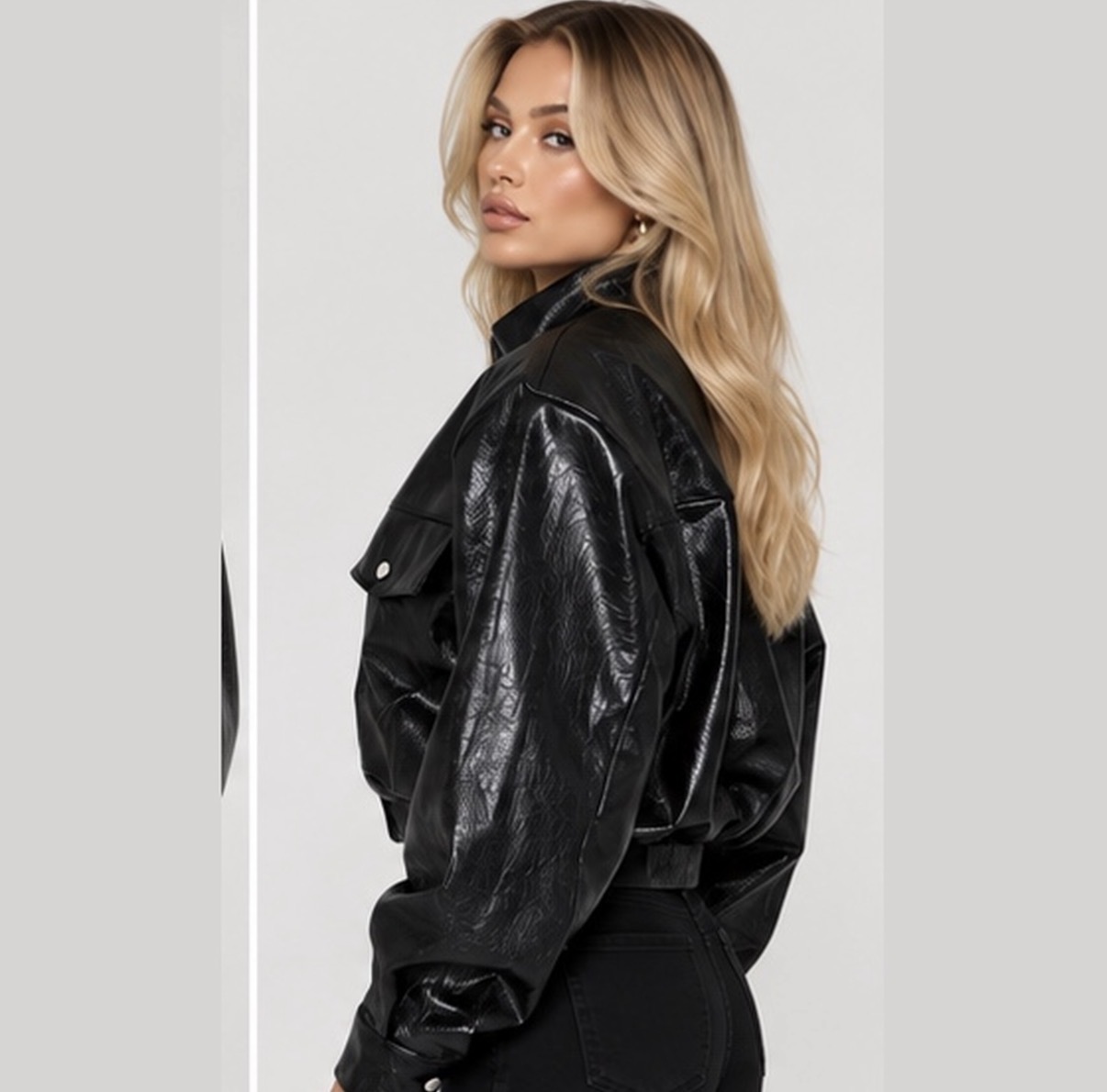 Geaca neagra dama scurta Geaca neagra dama scurta